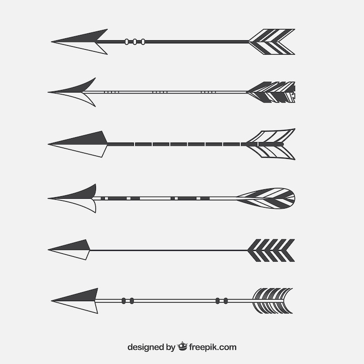 Vector Gratis set of indian arrows