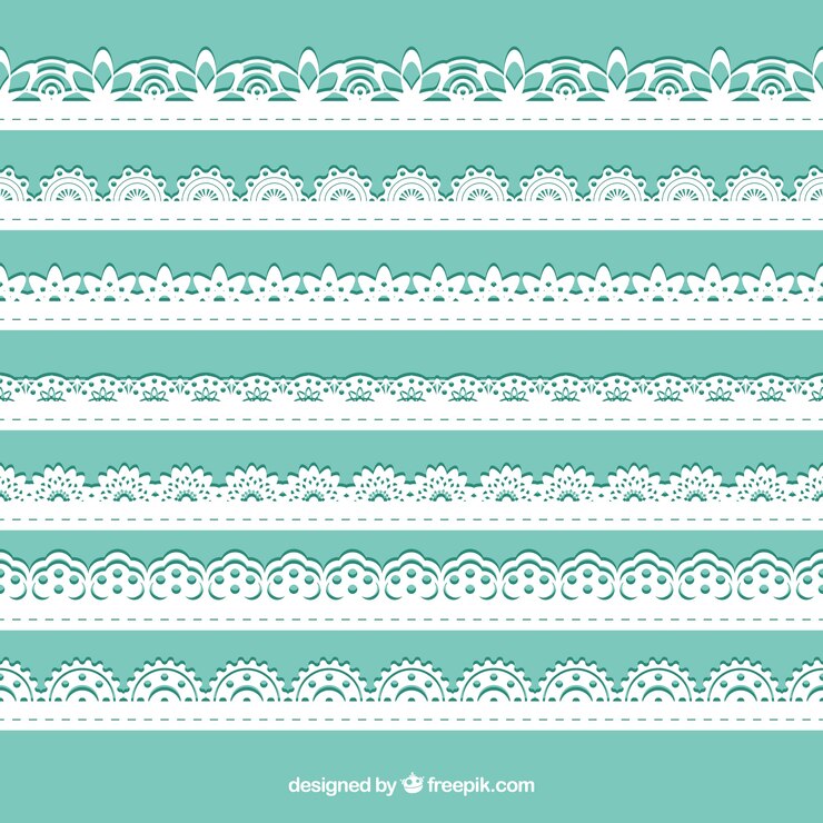Vector Gratis set of lace ornaments