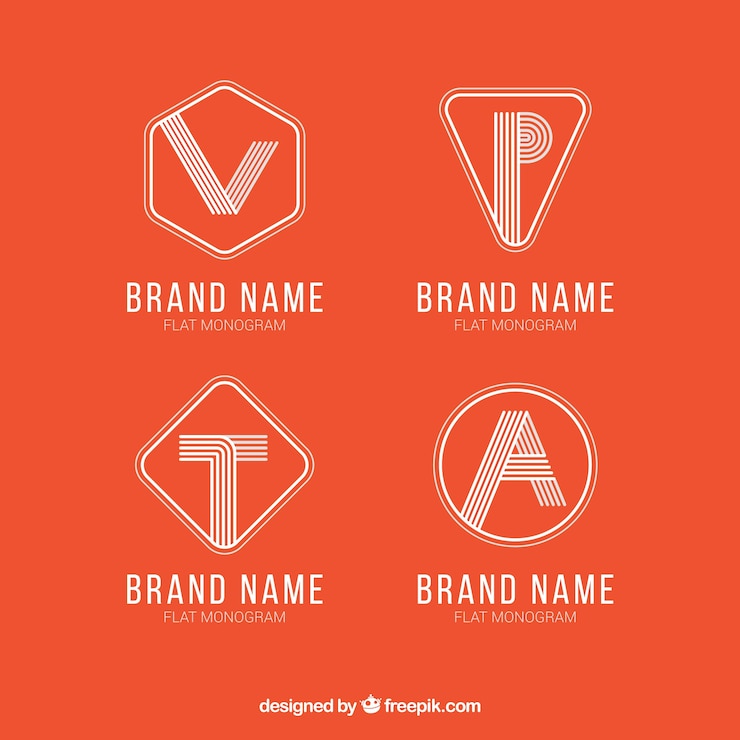 Vector Gratis set of logos with initials