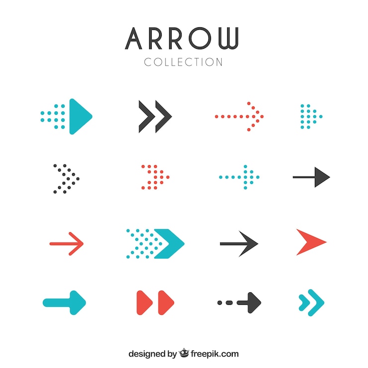 Vector Gratis set of modern arrows