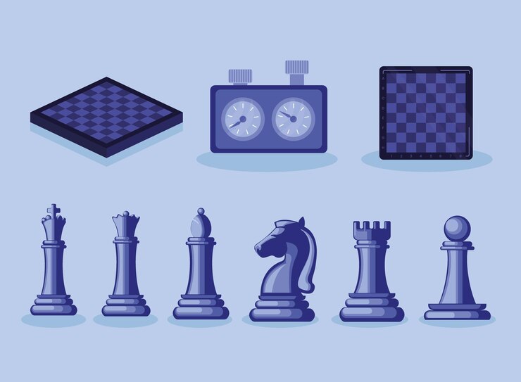 Vector Gratis set of nine chess icons