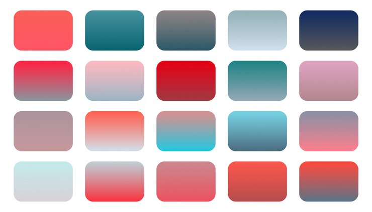 Vector Gratis set of red and pink gradient shades combination
