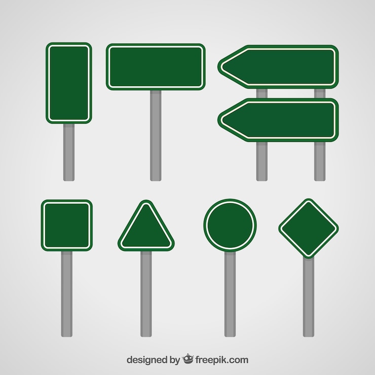 Vector Gratis set of signs in flat design