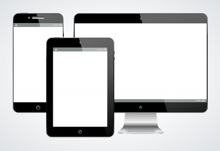 Vector Gratis set of technological devices