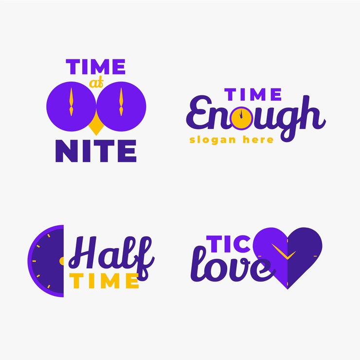 Vector Gratis set of time logo templates