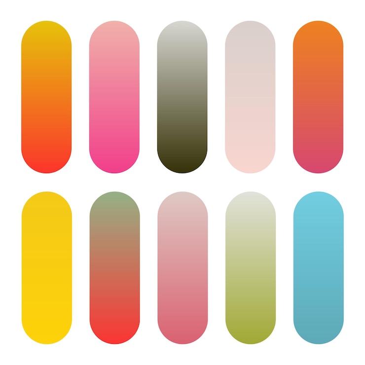 Vector Gratis set of vibrant colorful gradients