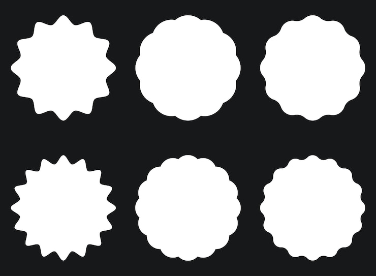 Vector Gratis set of white award ribbon style stars