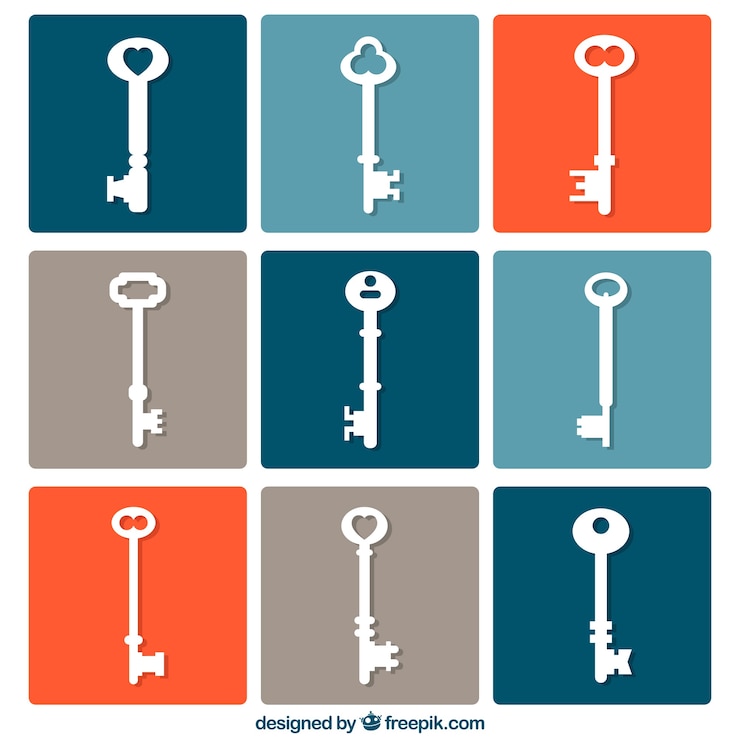 Vector Gratis set of white keys