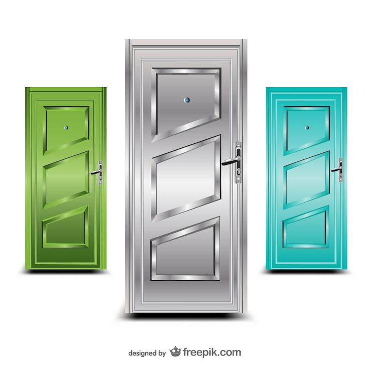 Vector Gratis set pintu elegan