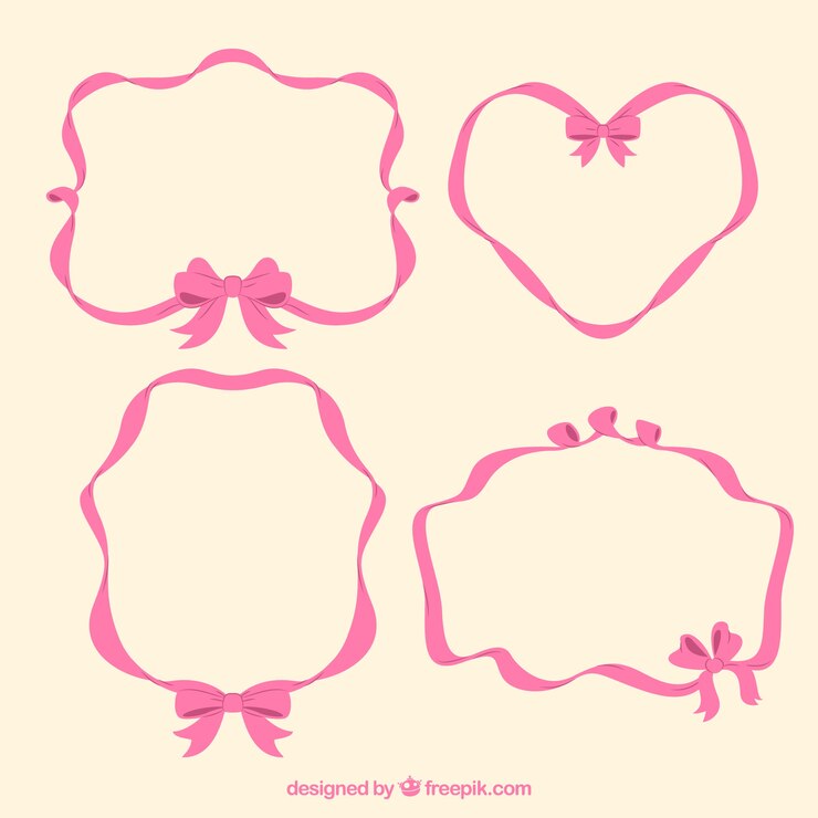 Vector Gratis set pita dekoratif dengan pita