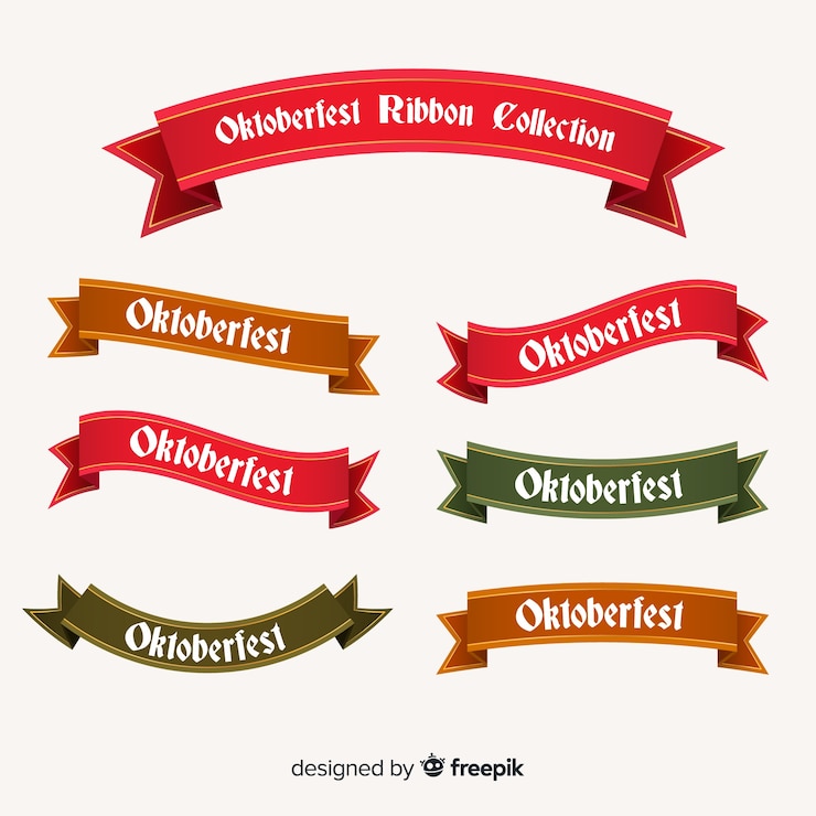 Vector Gratis set pita oktoberfest