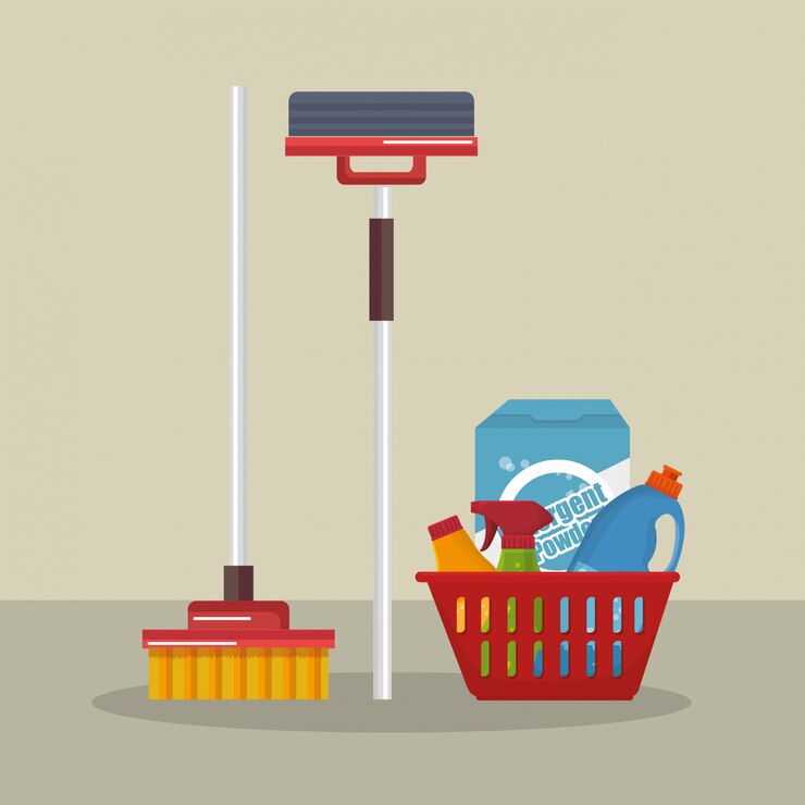 Vector Gratis set produk layanan laundry