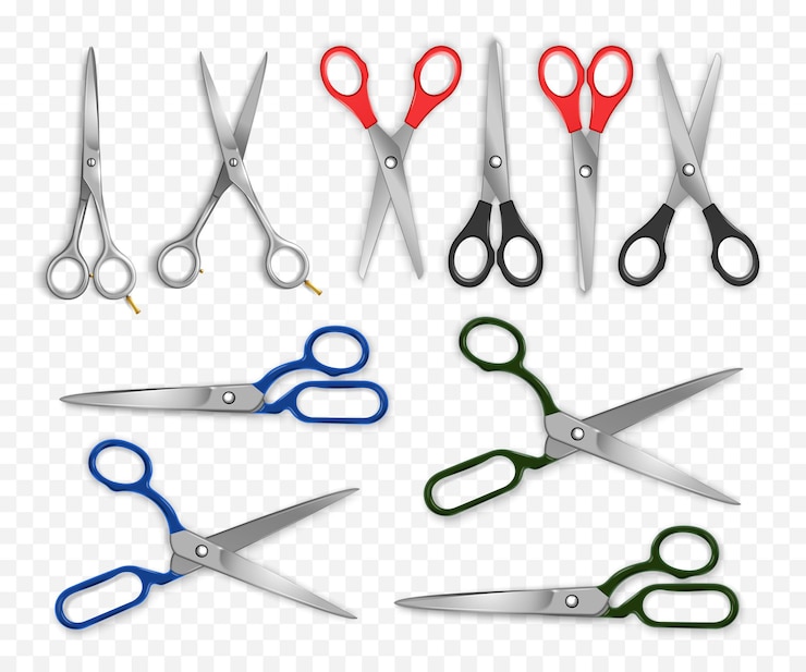 Vector Gratis set realistis gunting