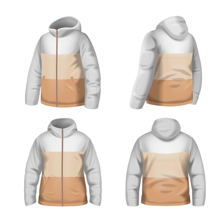 Vector Gratis set realistis jaket