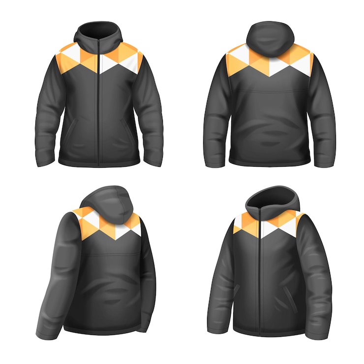 Vector Gratis set realistis jaket