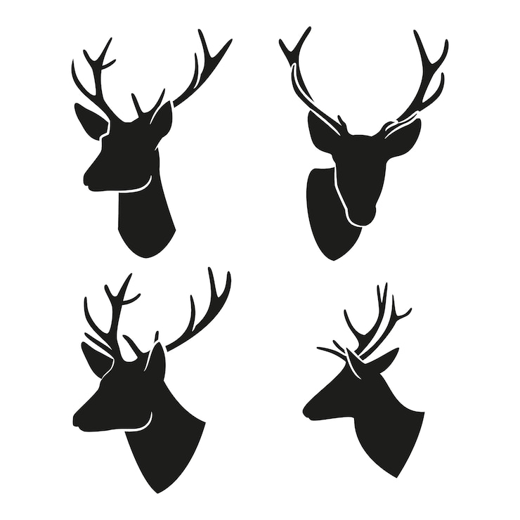 Vector Gratis set siluet hewan digambar tangan