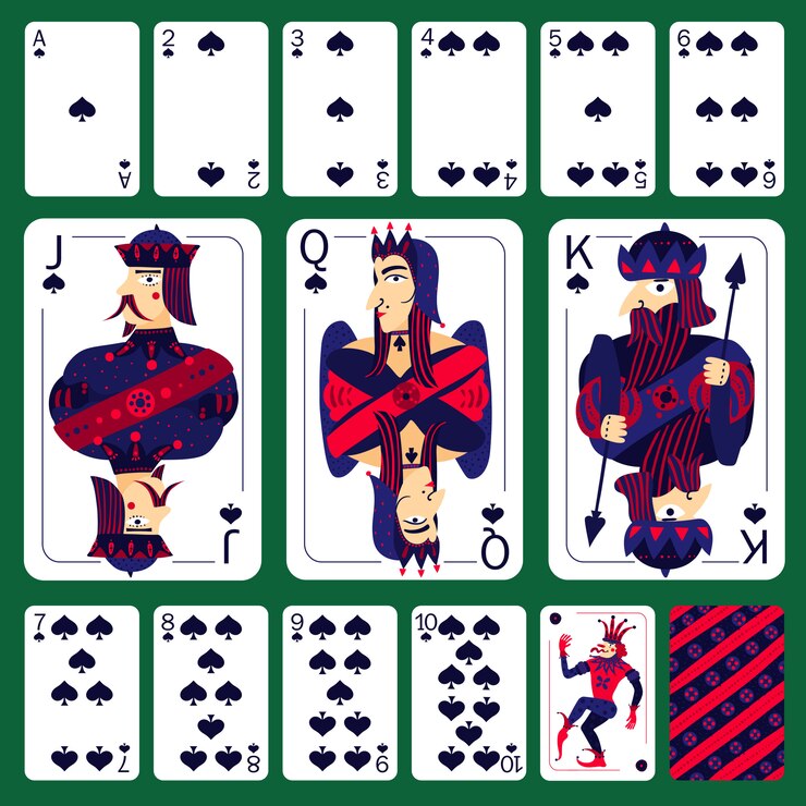 Vector Gratis set suit sekop kartu poker