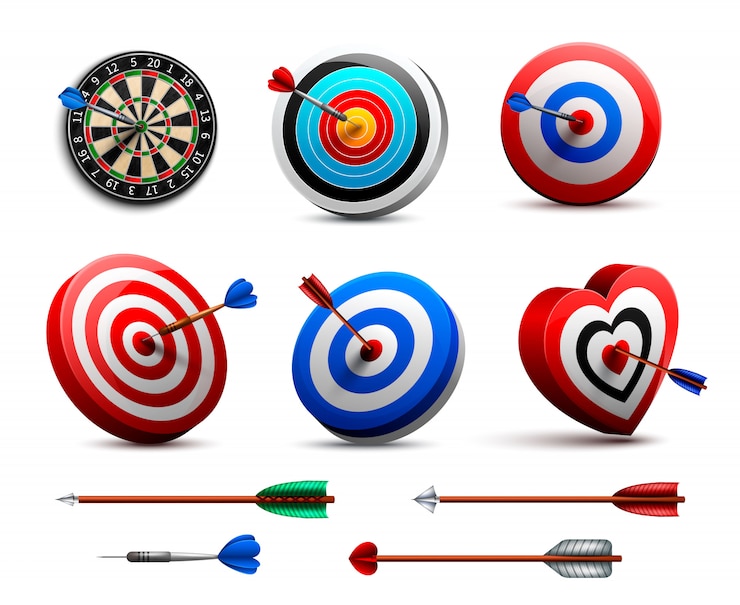 Vector Gratis set target realistis