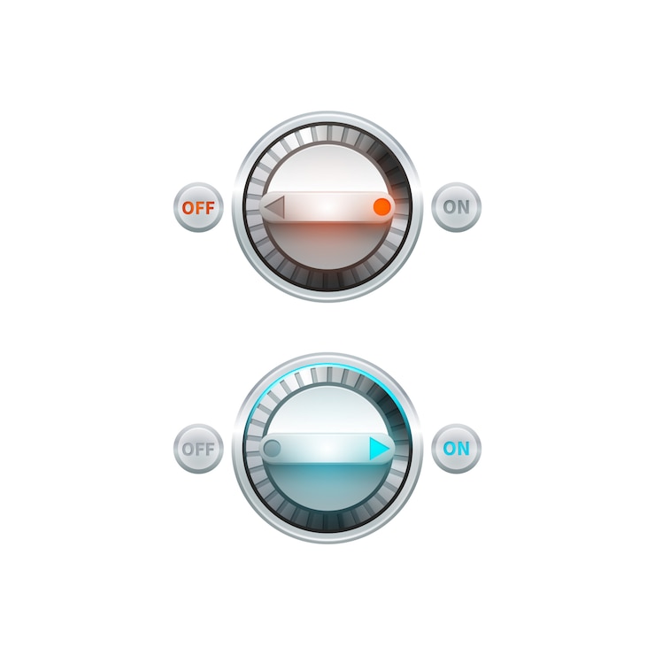 Vector Gratis set tombol putar analog bundar