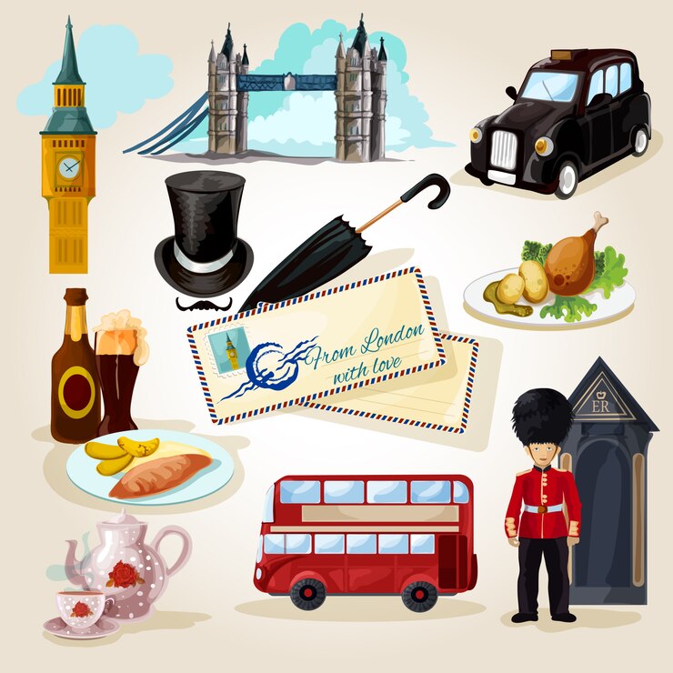 Vector Gratis set turis london