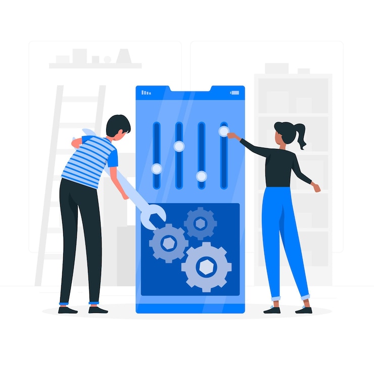 Vector Gratis settings concept illustration