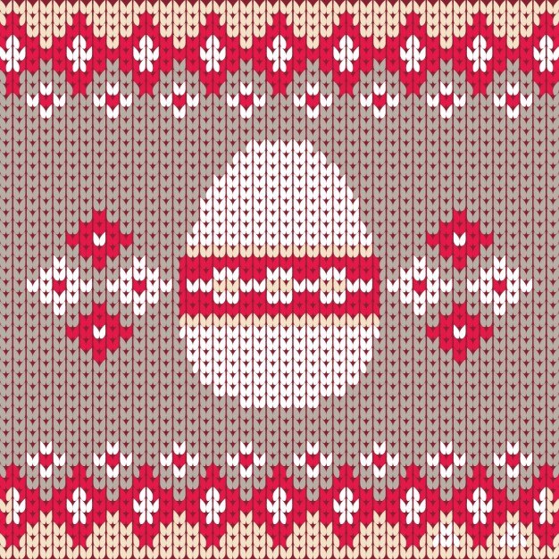 Vector Gratis sewn background of easter egg