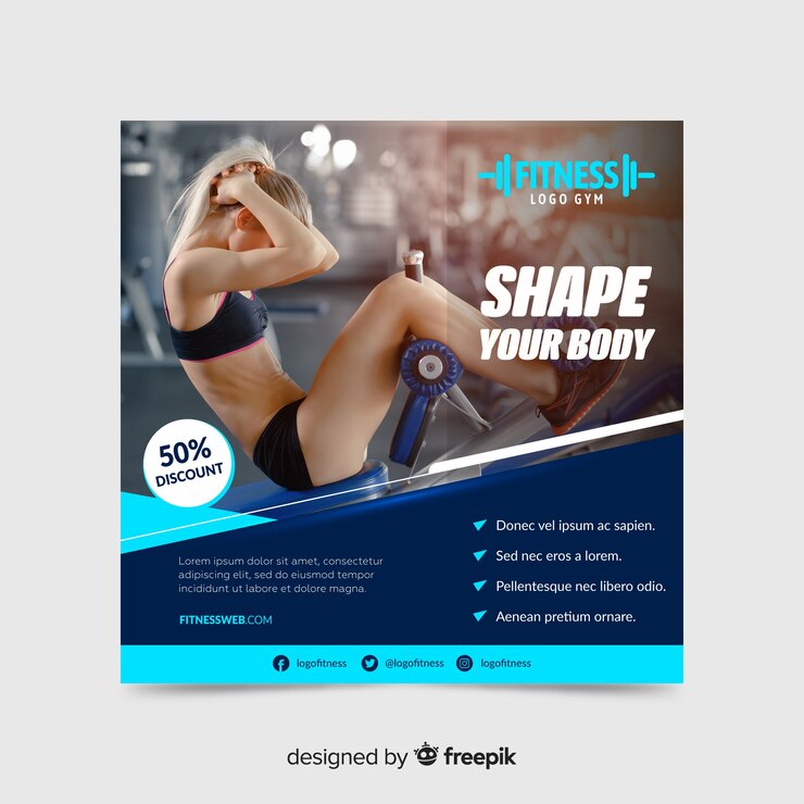 Vector Gratis shape your body sport banner