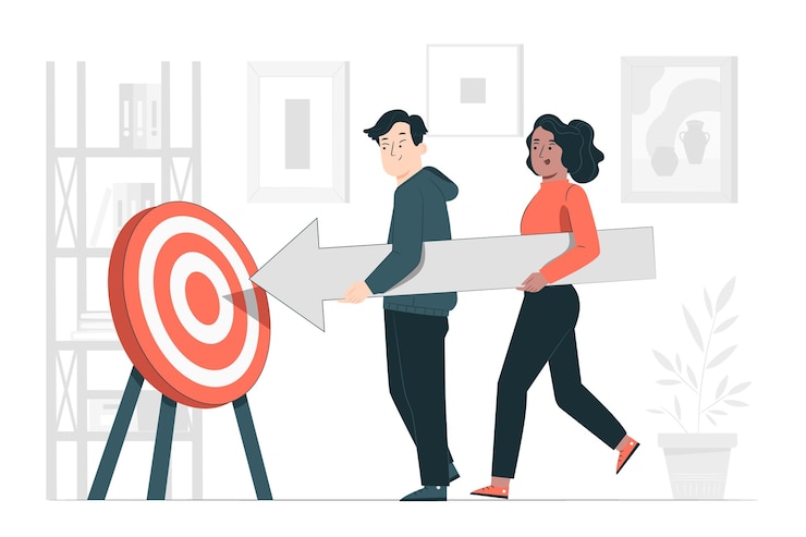 Vector Gratis shared goals concept illustration