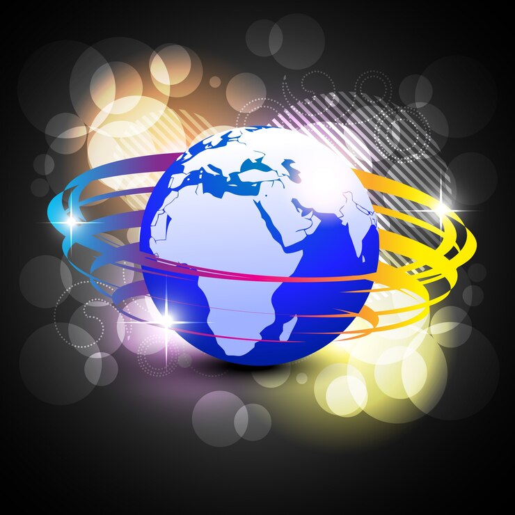 Vector Gratis shiny blue earth illustration