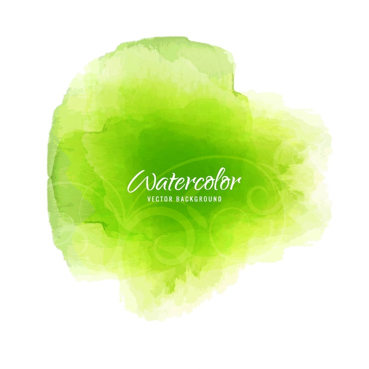 Vector Gratis shiny green watercolor background