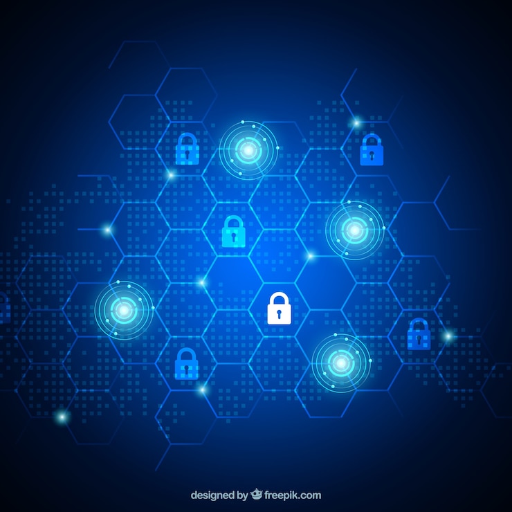 Vector Gratis shiny security background with padlocks