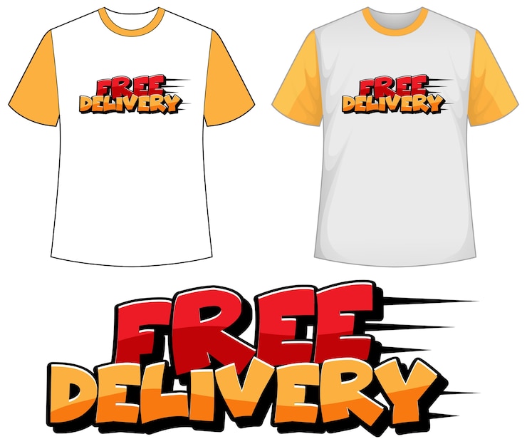Vector Gratis shirt with free delivery icon