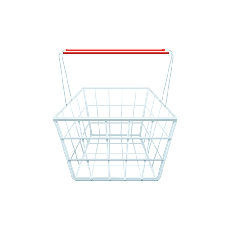 Vector Gratis shopping basket for shopping in a store mall or supermarket realistic