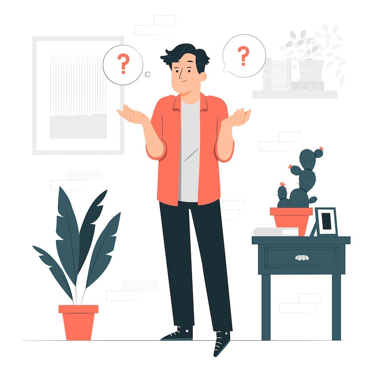 Vector Gratis shrug concept illustration
