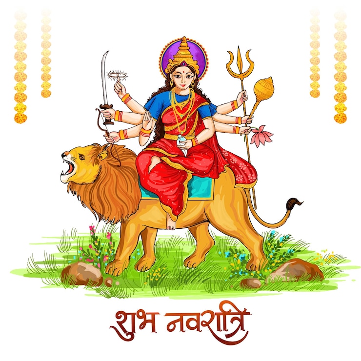 Vector Gratis shubh navratri is a hindu festival celebration holiday card background