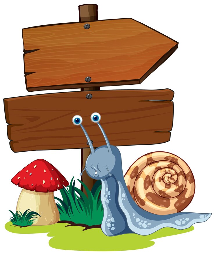 Vector Gratis sign board with snail on white background