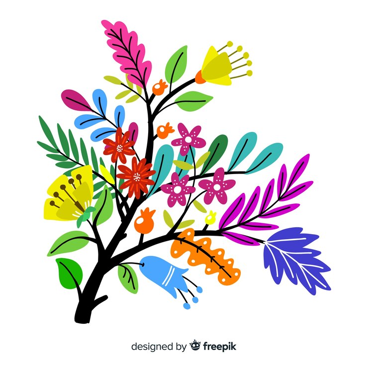 Vector Gratis silhouette of flowers flat design