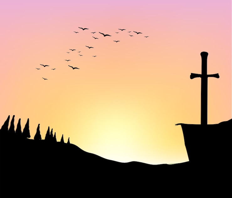Vector Gratis silhouette sword in the stone