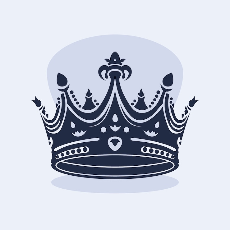 Vector Gratis siluet mahkota digambar tangan
