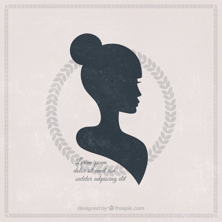 Vector Gratis siluet wanita cantik