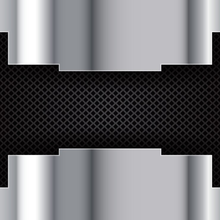 Vector Gratis silver brushed metal on a perforated background