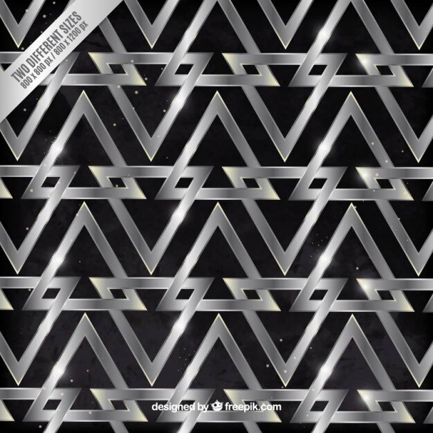 Vector Gratis silver triangles background