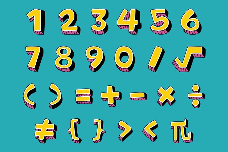 Vector Gratis simbol matematika digambar tangan