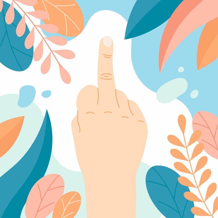 Vector Gratis simbol 'persetan' floral