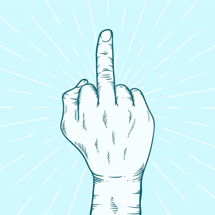 Vector Gratis simbol 'persetan' yang digambar tangan