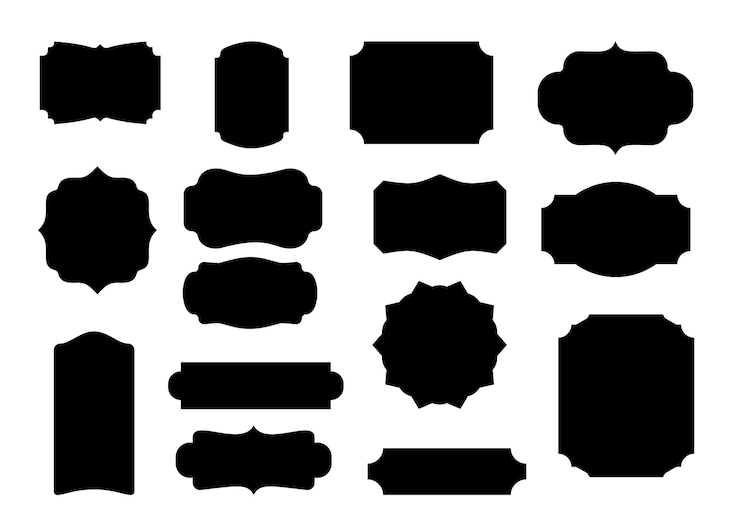 Vector Gratis simple line vintage frames collection