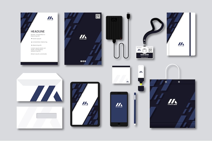 Vector Gratis simple modern business stationery