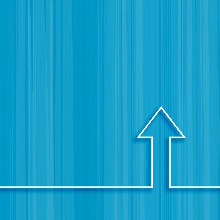 Vector Gratis simple upward arrow design