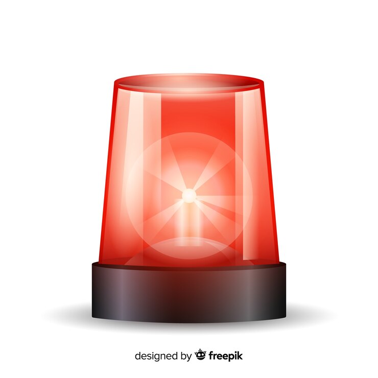 Vector Gratis sirene merah yang berkedip