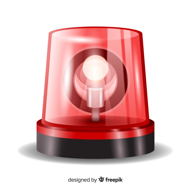 Vector Gratis sirene merah yang berkedip
